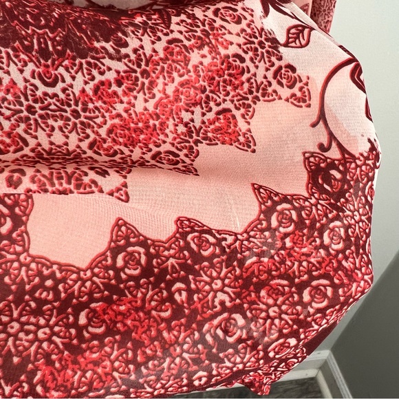 Show Me Your Mumu Peasant Style Semi-Sheer Dress-Balloon Sleeves-Medium - Picture 6 of 10